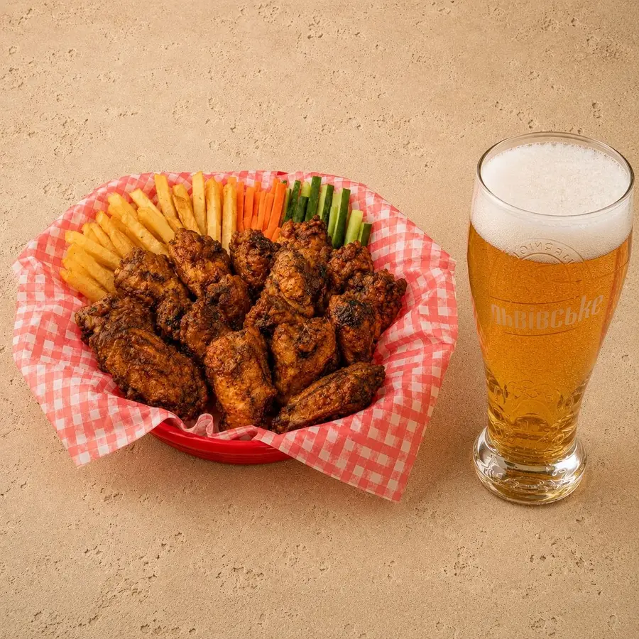 Крильця "Buffalo Wings" XL з картоплею фрі